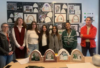 Maquettes rélaisées pour présenter les vitrines de Noël