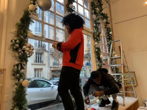 Mise en place vitrine